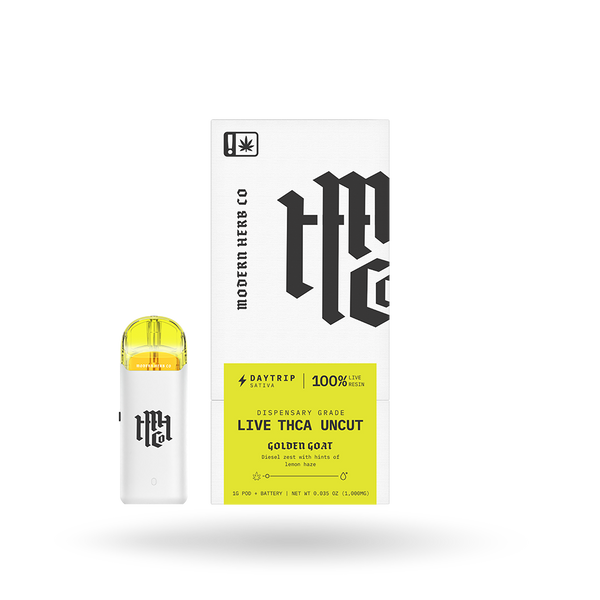 Golden Goat THCa Live Resin Uncut Pod : Daytrip – The Hemp Collect