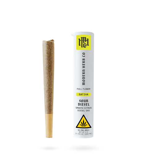 Pre Roll THCa Flower: Sour Diesel (Sativa), 1g