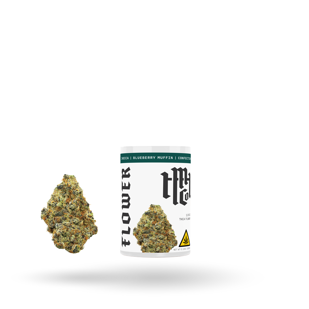 THCa Flower: Blueberry Muffin (Indica), 1/8oz