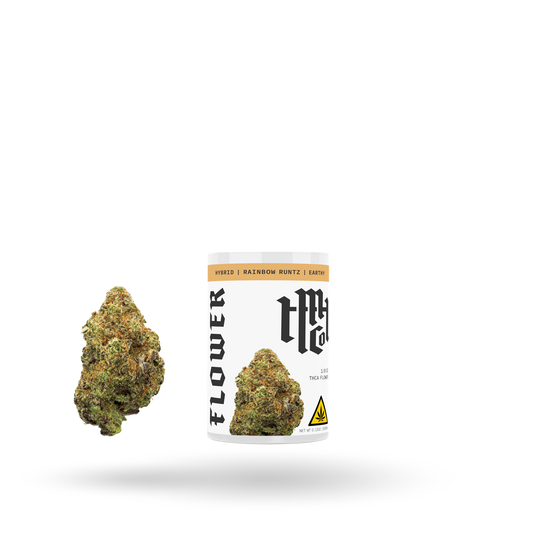 THCa Flower: Rainbow Runtz (Hybrid), 1/8oz