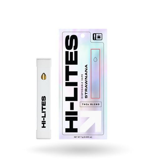 Hi-Lites Strawnana THCA Blend Disposable Vape 1G
