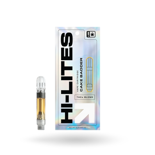 Hi-Lites THCa Vape Cartridge: Cake Badder 1g