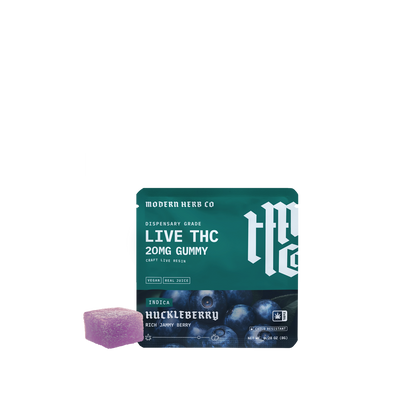 Live Resin D9 THC Gummies: Huckleberry (Indica), Single