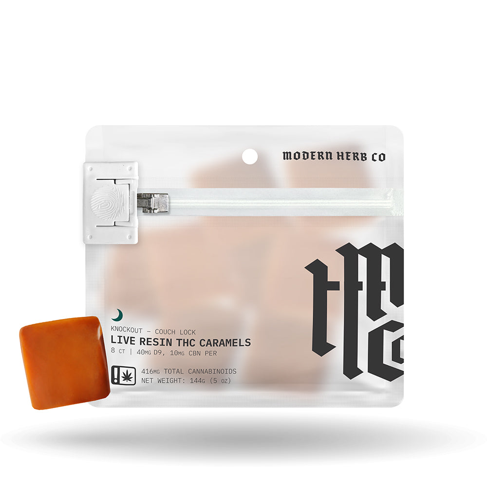 Modern Herb Co Couch Lock Live Resin THC Caramels