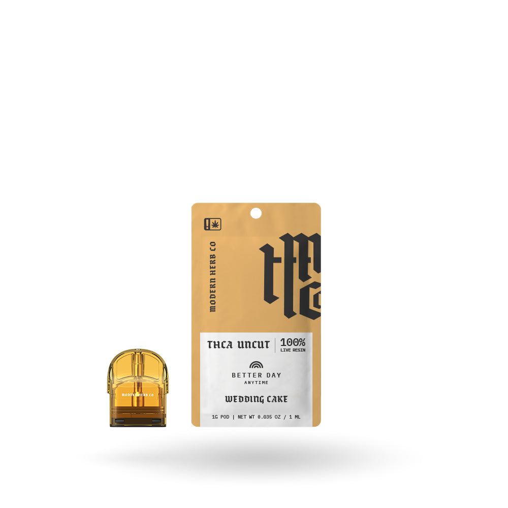 THCa Live Resin Uncut Pod Refill: Anytime 1g Wedding Cake