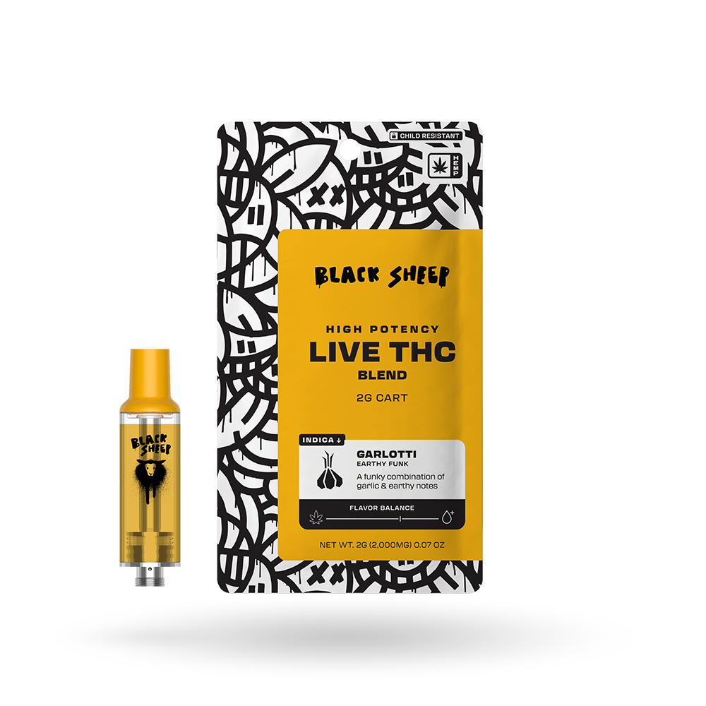 Live THC Blend Vape Cartridge: Garlotti 2g