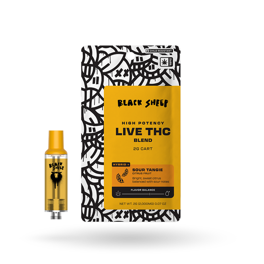 Live THC Blend Vape Cartridge: Sour Tangie 2g