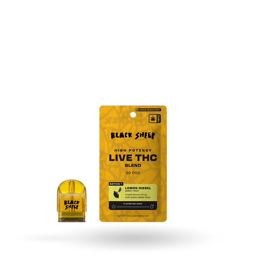 Live THC Blend Pod Refill: Lemon Diesel 3g